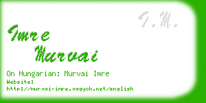 imre murvai business card
